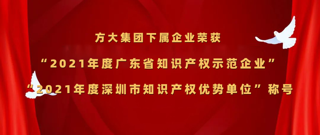 永利3044集团官网下属企业荣获“2021年度广东省知识产权示范企业”、“2021年度深圳市知识产权优势单位”称号