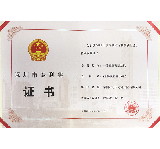 永利3044集团官网建科荣获“深圳市专利奖”